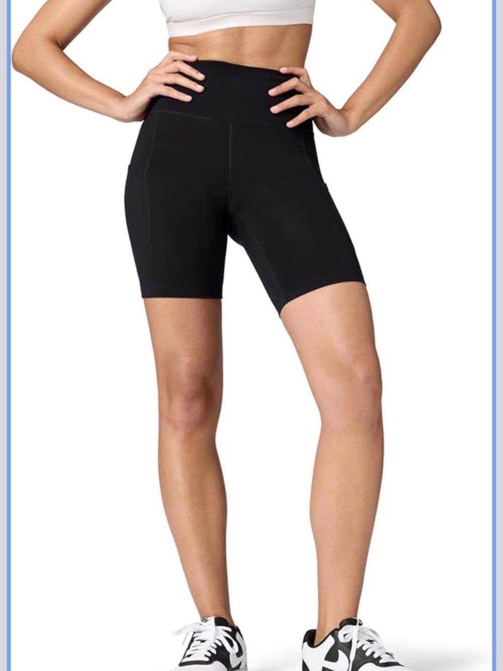 High-Waist Black Women’s training Shorts - Sleek Active Design